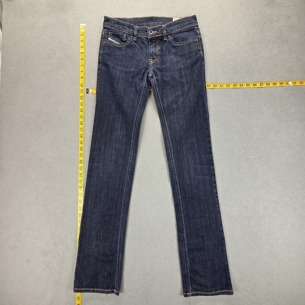 Diesel Jeans Womens 26x32 Blue Liv Low Rise Slim Straight Stretch Italy 0086C